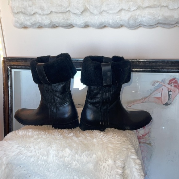 Kenneth Cole New York black genuine leather and shearling above the ankles - Picture 4 of 7